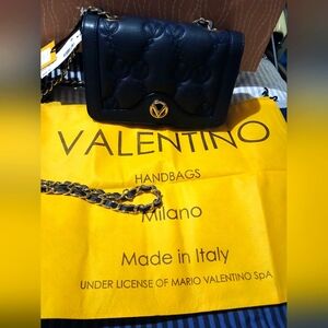 Mario Valentino Crossbody Ady Monogram Matelasse Navy Blue Va 3602